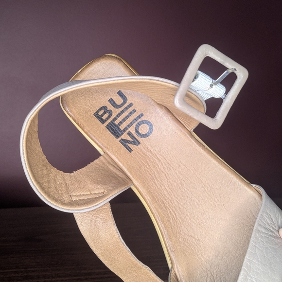 Bueno Taupe Strappy Wedge Sandals - Picture 6 of 8